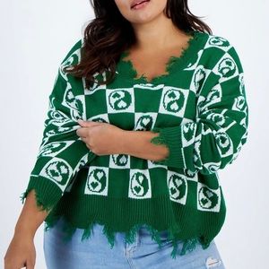 NWT! BOUTIQUE  FRAYED SWEATER